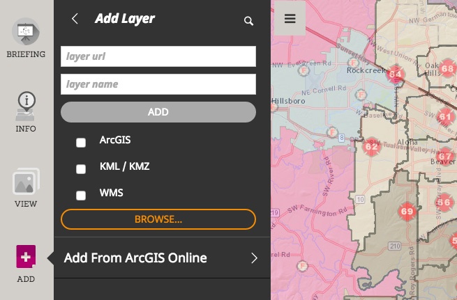 Add ArcGIS Online Layers to SA