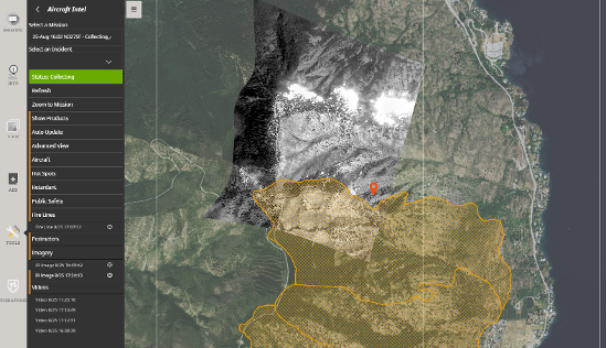 SituationAnalyst immediately displays infra-red and color imagery